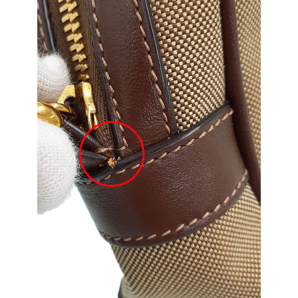 Prada Jacquard Logo Camera Bag beige brown canvas - Picture 5 of 9